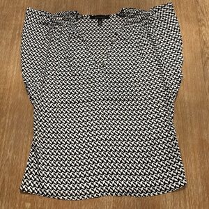 White House Black Market Patterned Blouse
